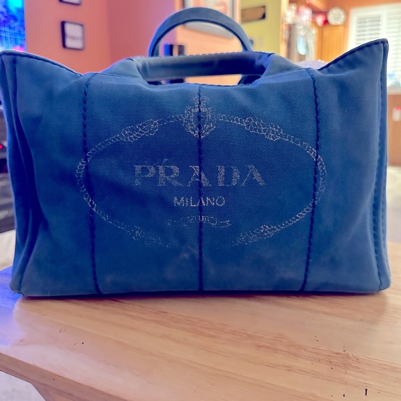 Prada Handbags - **HOST PICK** EUC: PRADA CANAPA DENIM BAG w/SHOULDER STRAP.